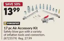 Princess Auto POWERFIST 17 pc Air Accessory Kit offer