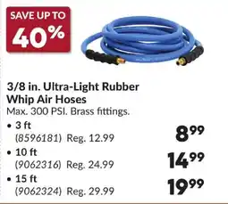 Princess Auto 3/8 in. Ultra-Light Rubber Whip Air Hoses offer