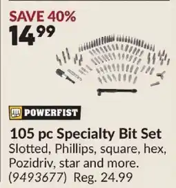 Princess Auto POWERFIST 105 pc Specialty Bit Set offer