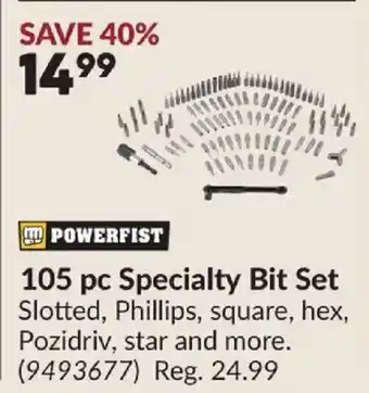 Princess Auto POWERFIST 105 pc Specialty Bit Set offer
