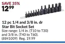 Princess Auto 12 pc 1/4 and 3/8 in. dr Star Bit Socket Set offer
