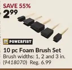 Princess Auto POWERFIST 10 pc Foam Brush Set offer
