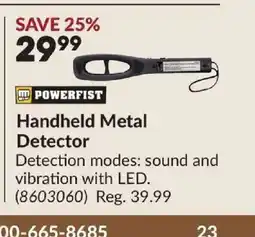 Princess Auto POWERFIST Handheld Metal Detector offer