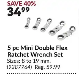 Princess Auto 5 pc Mini Double Flex Ratchet Wrench Set offer
