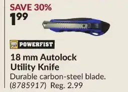 Princess Auto POWERFIST 18 mm Autolock Utility Knife offer