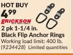 Princess Auto ERICKSON 2 pk 1-1/4 in. Black Flip Anchor Rings offer