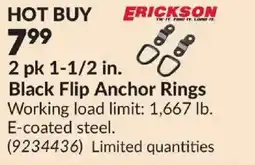 Princess Auto 2 pk 1-1/2 in. Black Flip Anchor Rings offer