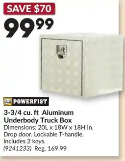 Princess Auto POWERFIST 3-3/4 cu. ft Aluminum Underbody Truck Box offer