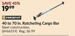 Princess Auto POWERFIST 40 to 70 in. Ratcheting Cargo Bar offer