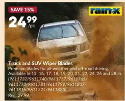 Princess Auto RAINX Truck and SUV Wiper Blades offer
