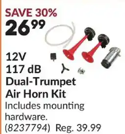 Princess Auto 12V 12V dB Dual-Trumpet Air Horn Kit offer