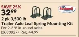 Princess Auto ROCKWELL Trailer Axle Leaf Spring Mounting Kit offer
