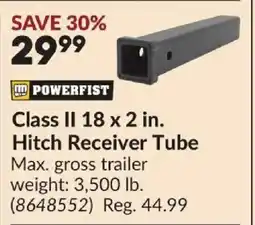Princess Auto POWERFIST Class II 18 x 2 in. Hitch Receiver Tube offer