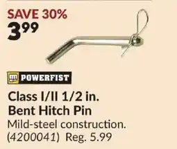 Princess Auto POWERFIST Class I/II 1/2 in. Bent Hitch Pin offer