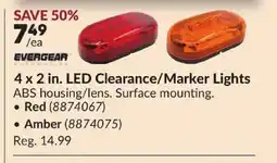 Princess Auto EVERGEAR 4 x 2 in. LED Clearance/Marker Lights offer