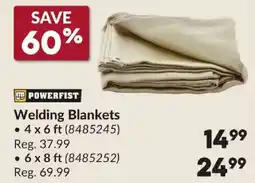Princess Auto POWERFIST Welding Blankets offer