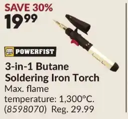 Princess Auto POWERFIST 3-in-1 Butane Soldering Iron Torch offer