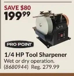 Princess Auto PRO POINT 1/4 HP Tool Sharpener offer