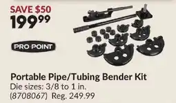 Princess Auto PRO POINT Portable Pipe/Tubing Bender Kit offer