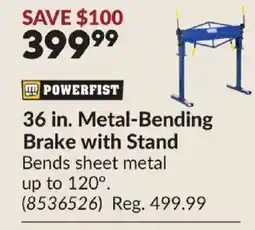 Princess Auto POWERFIST 36 in. Metal-Bending Brake with Stand offer