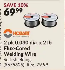 Princess Auto HOBART 2 pk 0.030 dia. x 2 lb Flux-Cored Welding Wire offer