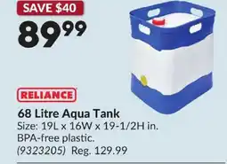Princess Auto RELIANCE 68 Litre Aqua Tank offer