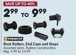 Princess Auto POWERFIST Boat Rollers, End Caps and Stops offer