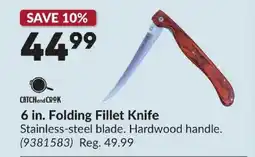 Princess Auto CATCH and COOK 6 in. Folding Fillet Knife offer