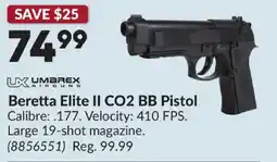Princess Auto Beretta Elite II CO2 BB Pistol offer