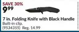 Princess Auto 7 in. Folding Knife with Black Handle offer