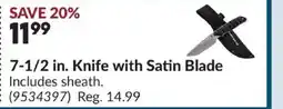 Princess Auto 7-1/2 in. Knife with Satin Blade offer