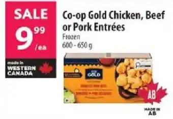 Co-op Co-op Gold Chicken, Beef or Pork Entrées offer