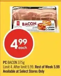 Shoppers Drug Mart PC BACON offer