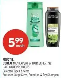 Shoppers Drug Mart Fructis, l'oréal or hair expertise offer