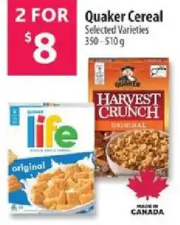 Co-op Quaker Cereal offer