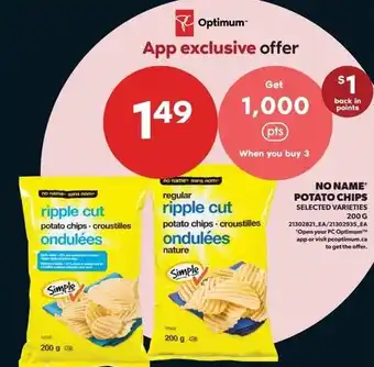Real Canadian Superstore No Name Potato Chips offer