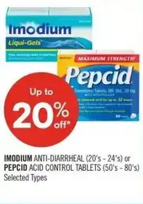 Shoppers Drug Mart Imodium or Pepcid offer