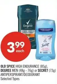 Shoppers Drug Mart Old spice or Secret offer
