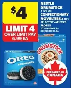 Real Canadian Superstore Nestle Drumstick or Confectionery Novelties, offer