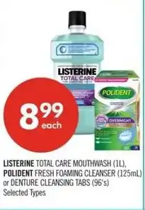 Shoppers Drug Mart Listerine, polident or denture offer