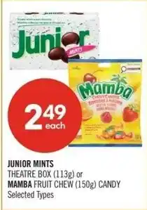 Shoppers Drug Mart Junior mints or mamba offer