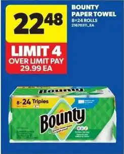 Real Canadian Superstore Bounty Paper Towel offer