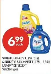 Shoppers Drug Mart Snuggle, sunlight or purex offer