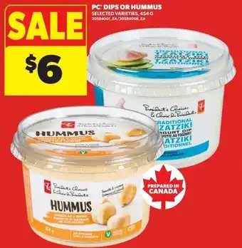 Real Canadian Superstore PC Dips or Hummus offer