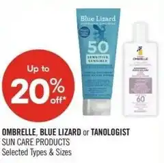 Shoppers Drug Mart Ombrelle, blue lizard or tanologist offer