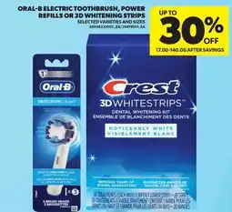 Real Canadian Superstore Oral-B Electric Toothbrush, Power Refills, or 3D Whitening Strips offer