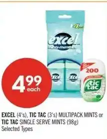 Shoppers Drug Mart EXCEL or TIC TAC or offer