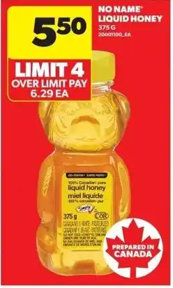 Real Canadian Superstore No Name Liquid Honey offer