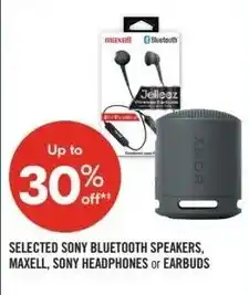 Shoppers Drug Mart Sony bluetooth speakers, maxell, sony headphones or earbuds offer
