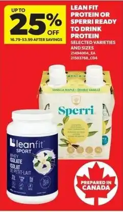 Real Canadian Superstore LeanFit Protein or Sperri Ready-to-Drink Protein offer